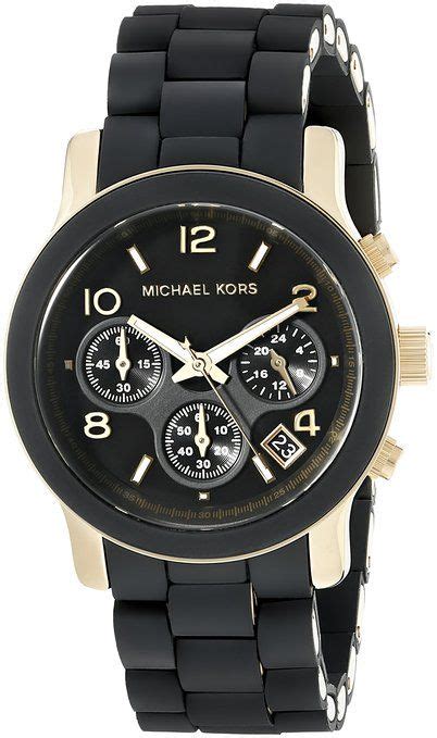 Michael Kors Reloj de acero inoxidable negro MK5191 Runway 